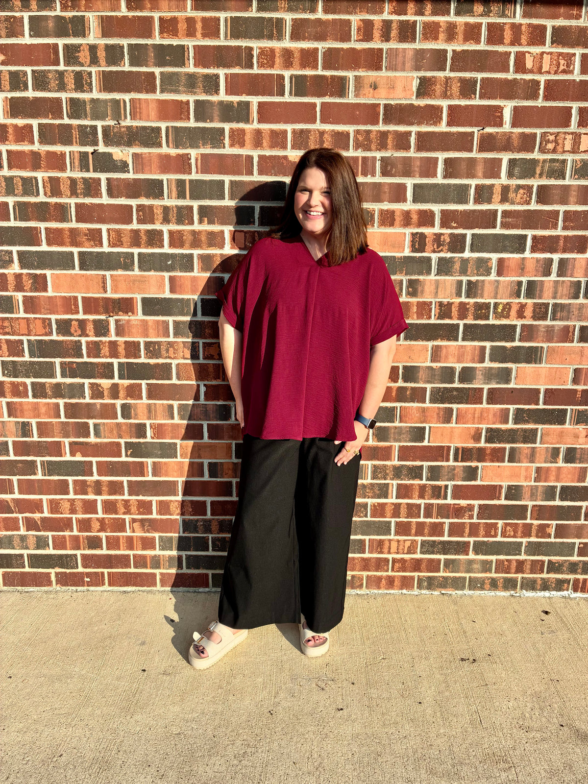 Curvy Blair Collared Top