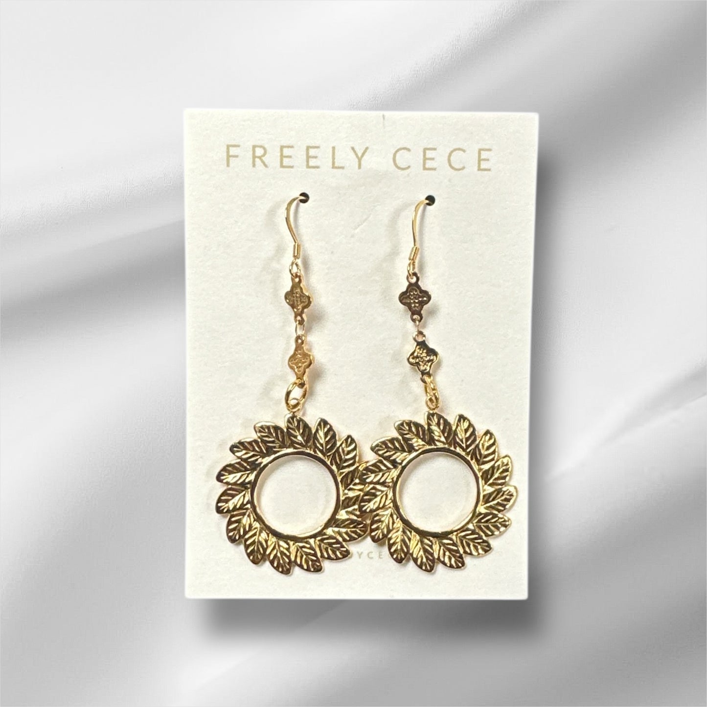 Circle of Leaf Earrings