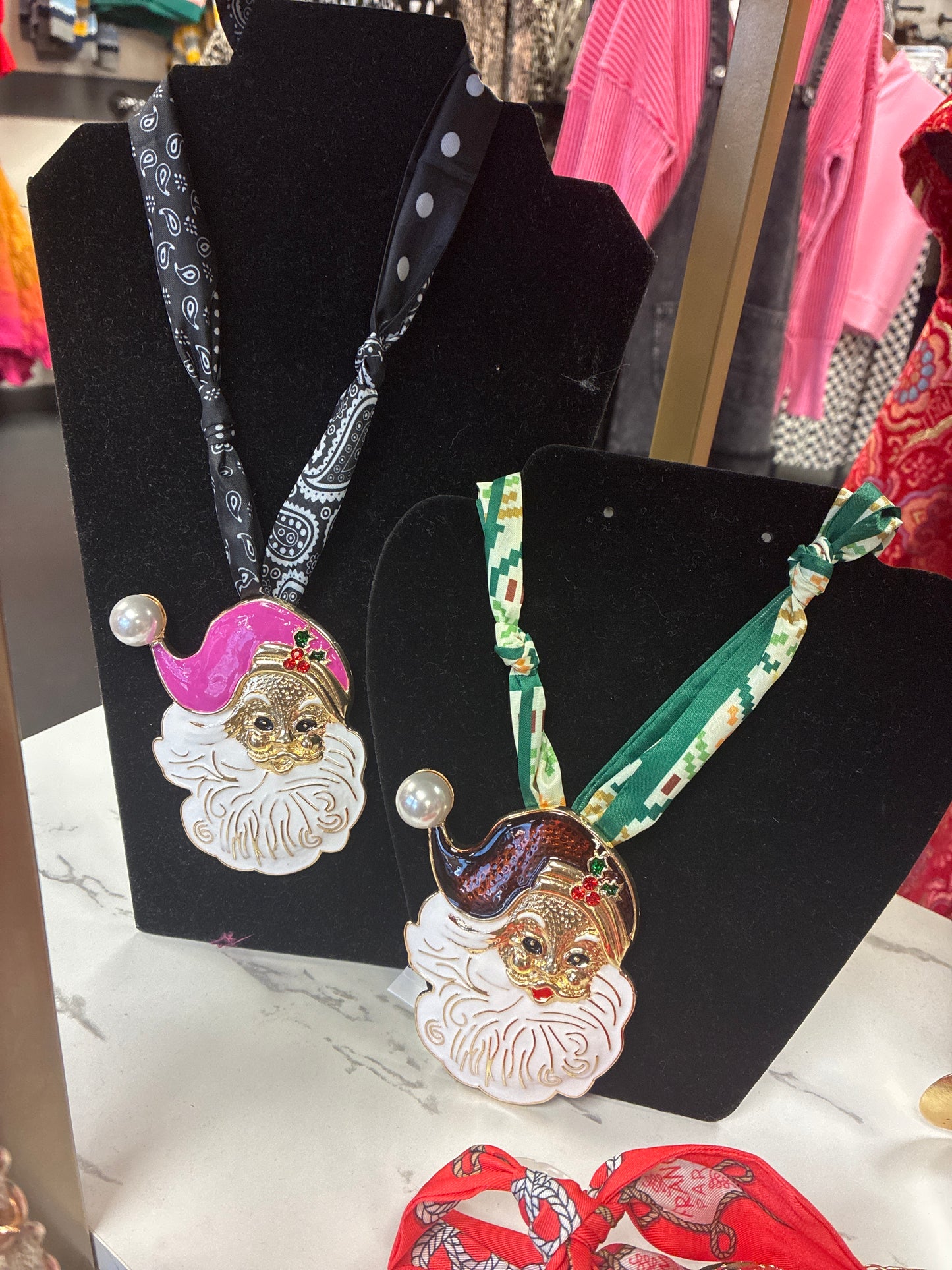 Santa Scarf Necklaces