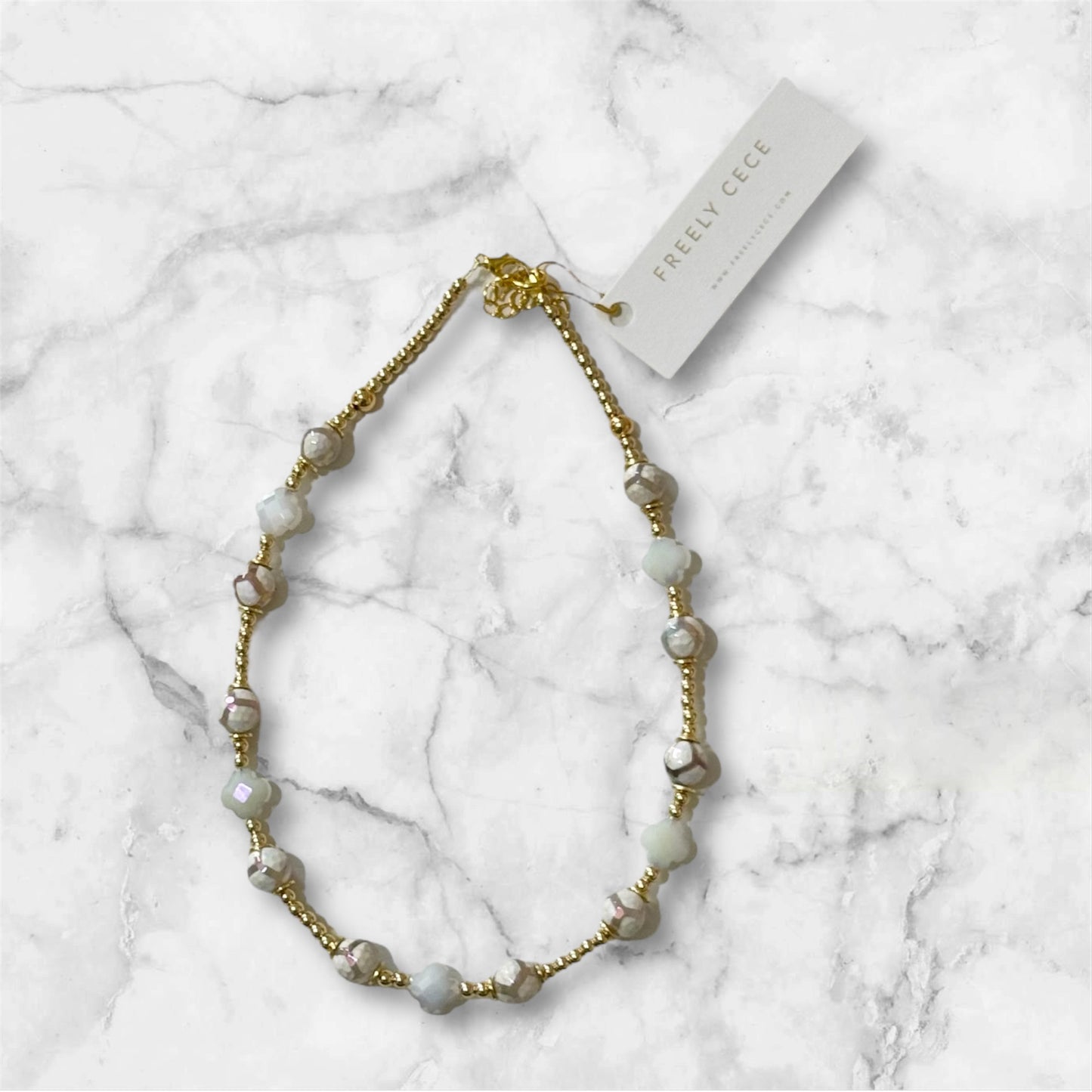 White Beaded Necklace