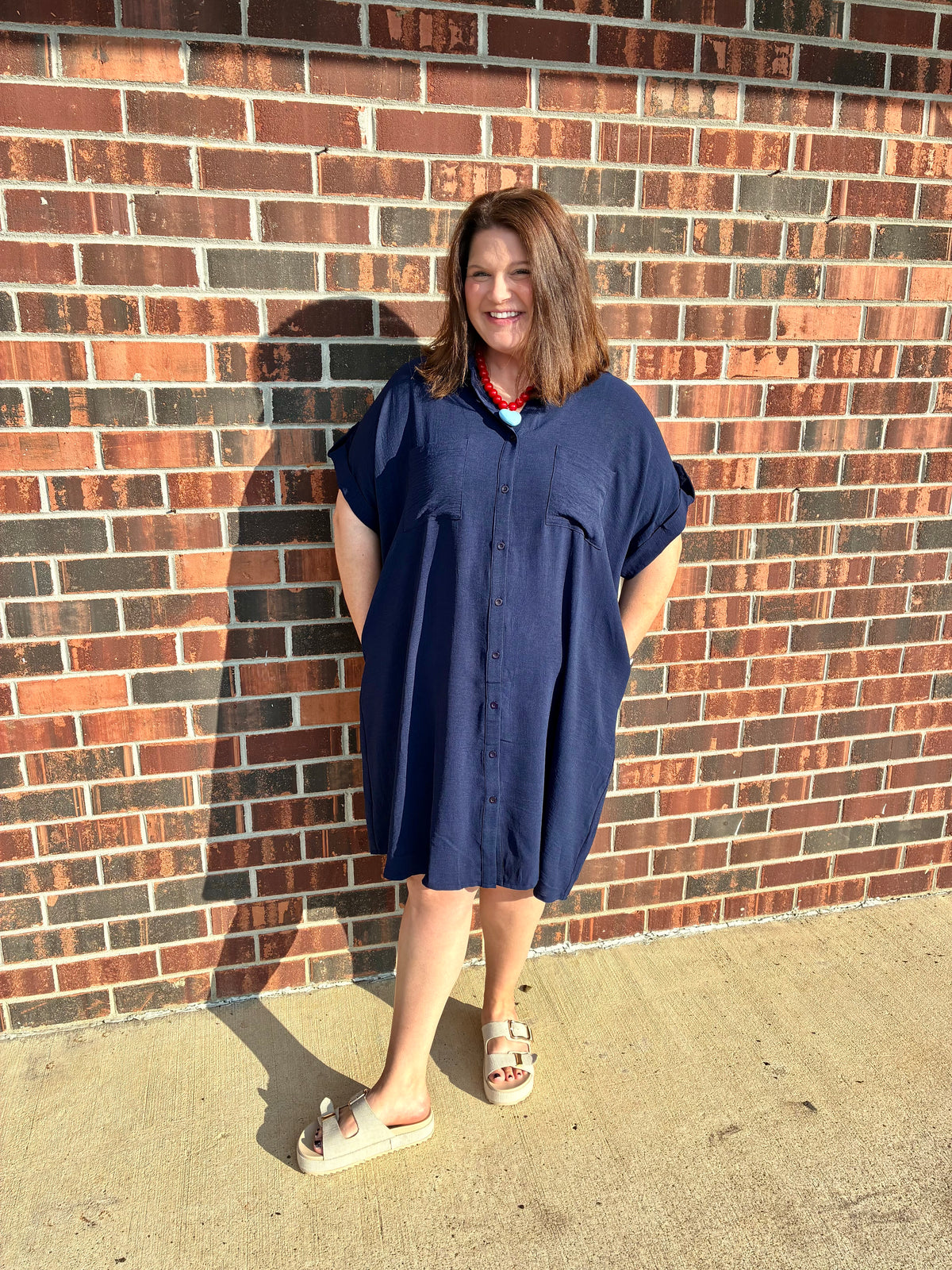 Curvy Sutton Shirt Dress