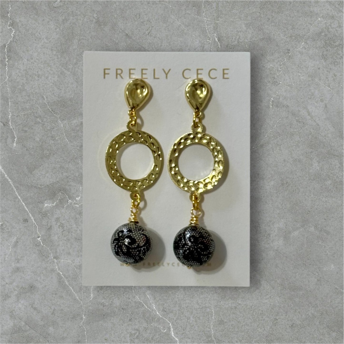 Black Lace Earrings