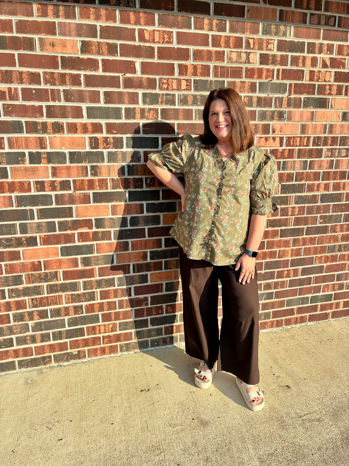 Curvy Rosalie Ruffle Top