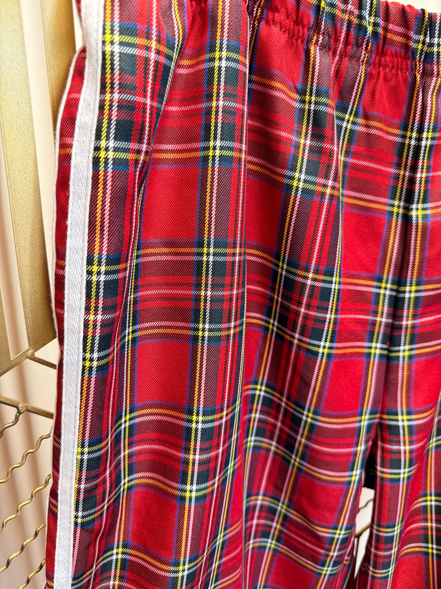 Curvy Plaid Track Pants