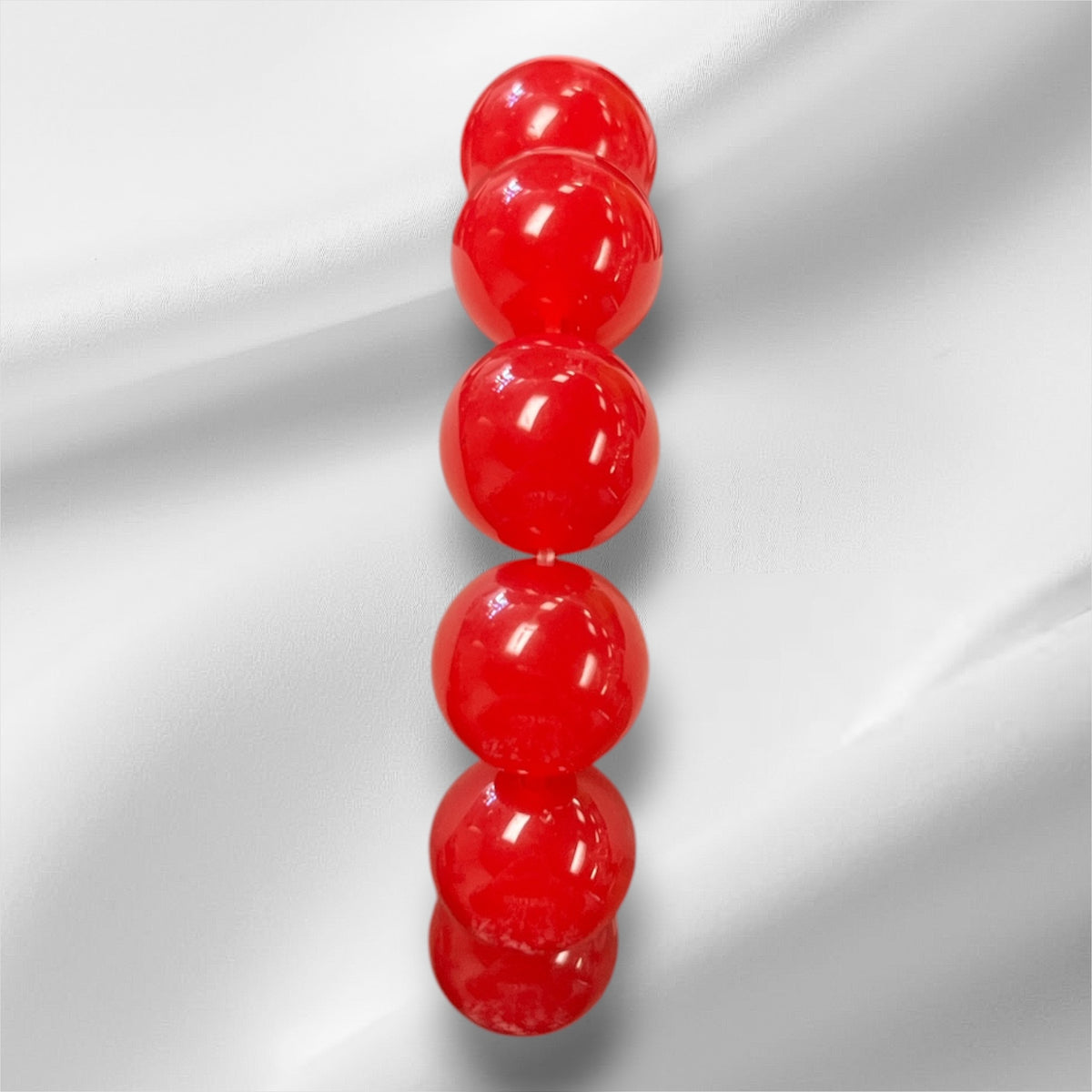 Red Chunky Beaded Bracelet