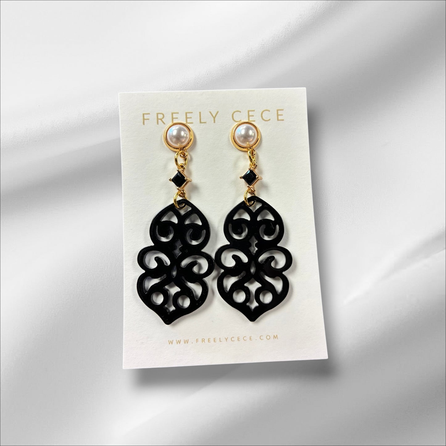 Black Baroque Earrings