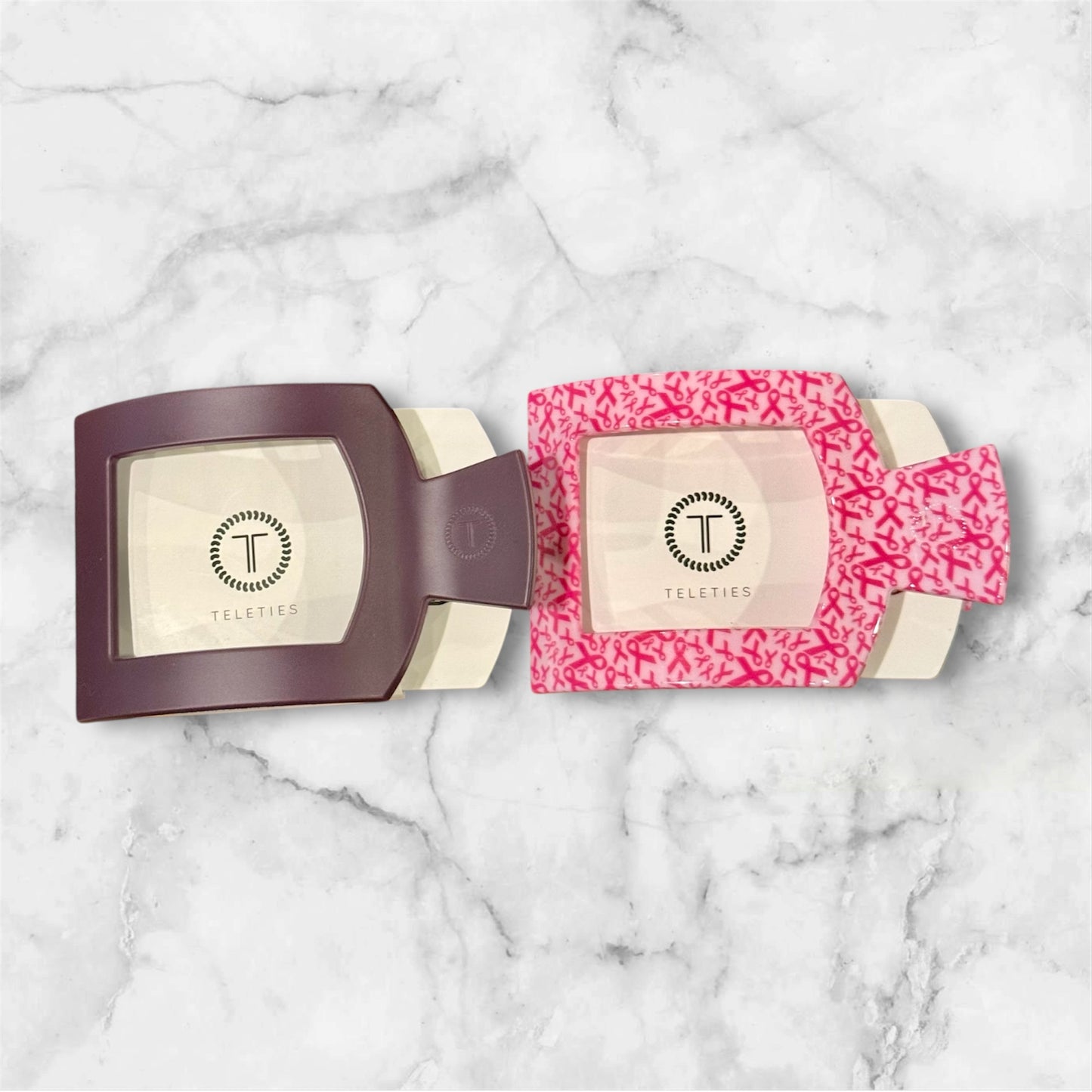 Large Square Teleties Hair Clip