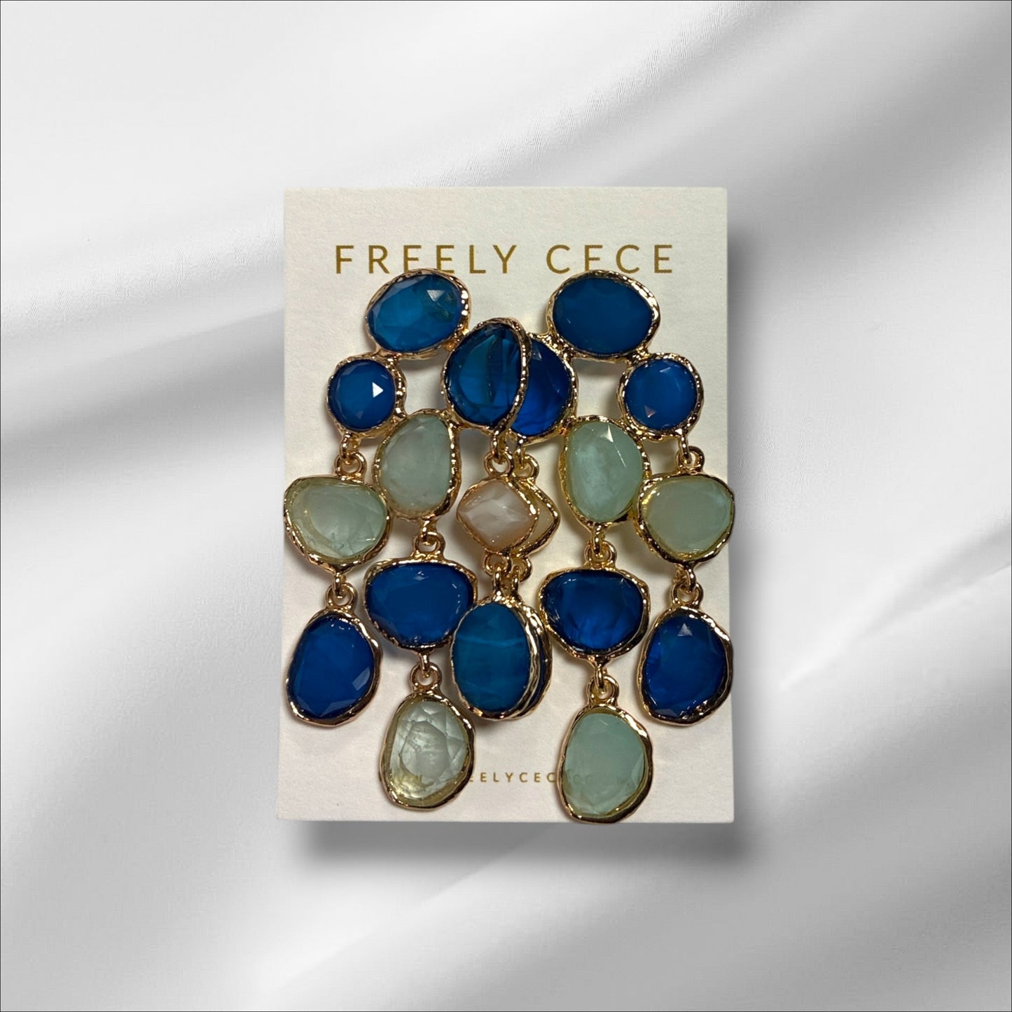 Stone Cluster Earrings
