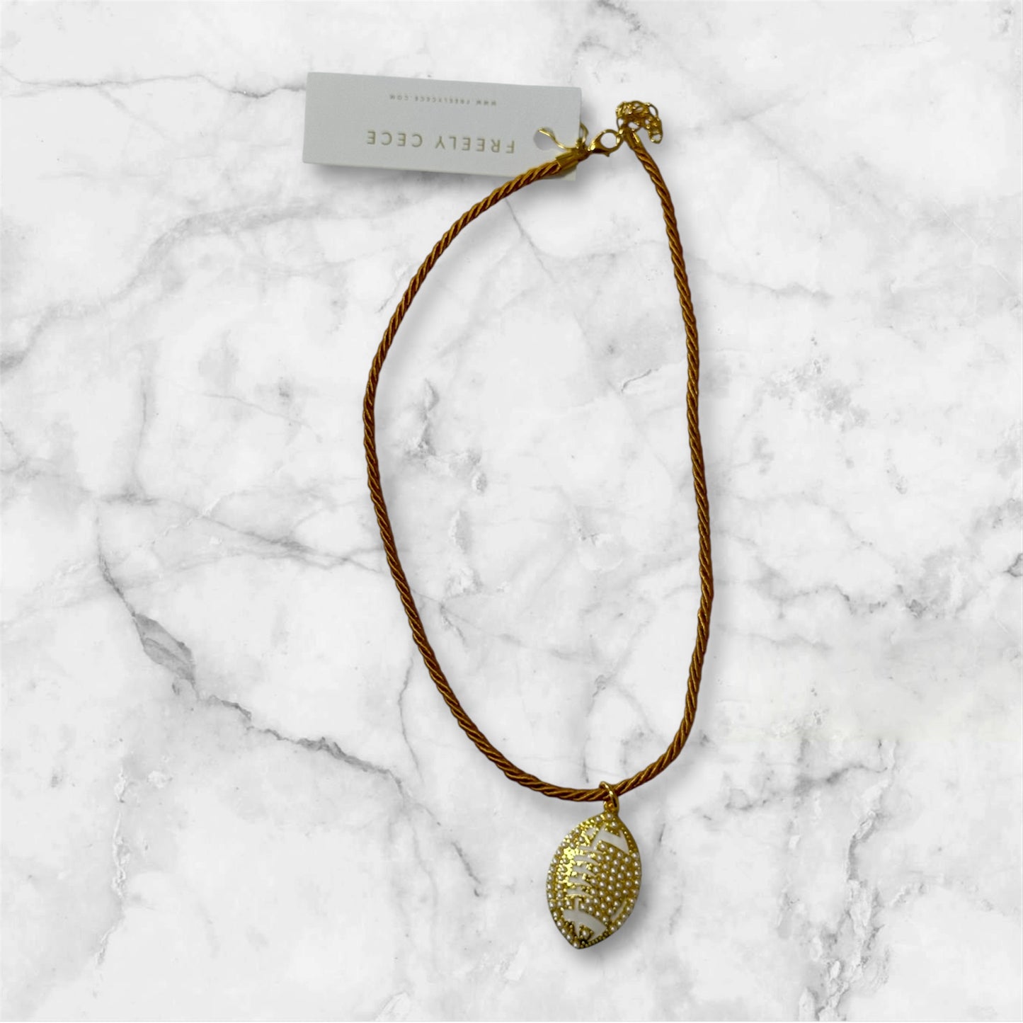 Pearl Football Rope Necklace