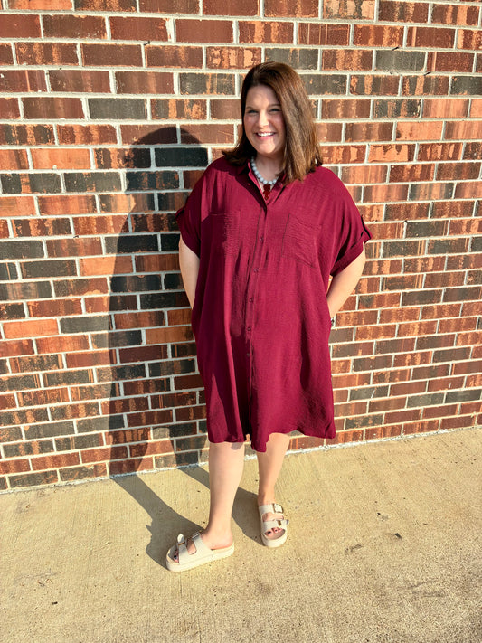Curvy Sutton Shirt Dress