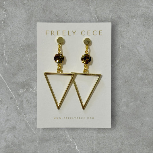 Triangle Stone Earrings
