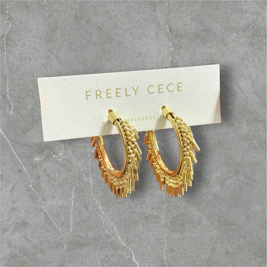 Fringe Hoop Earrings