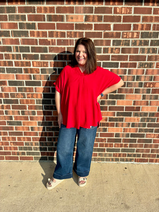 Curvy Blair Collared Top