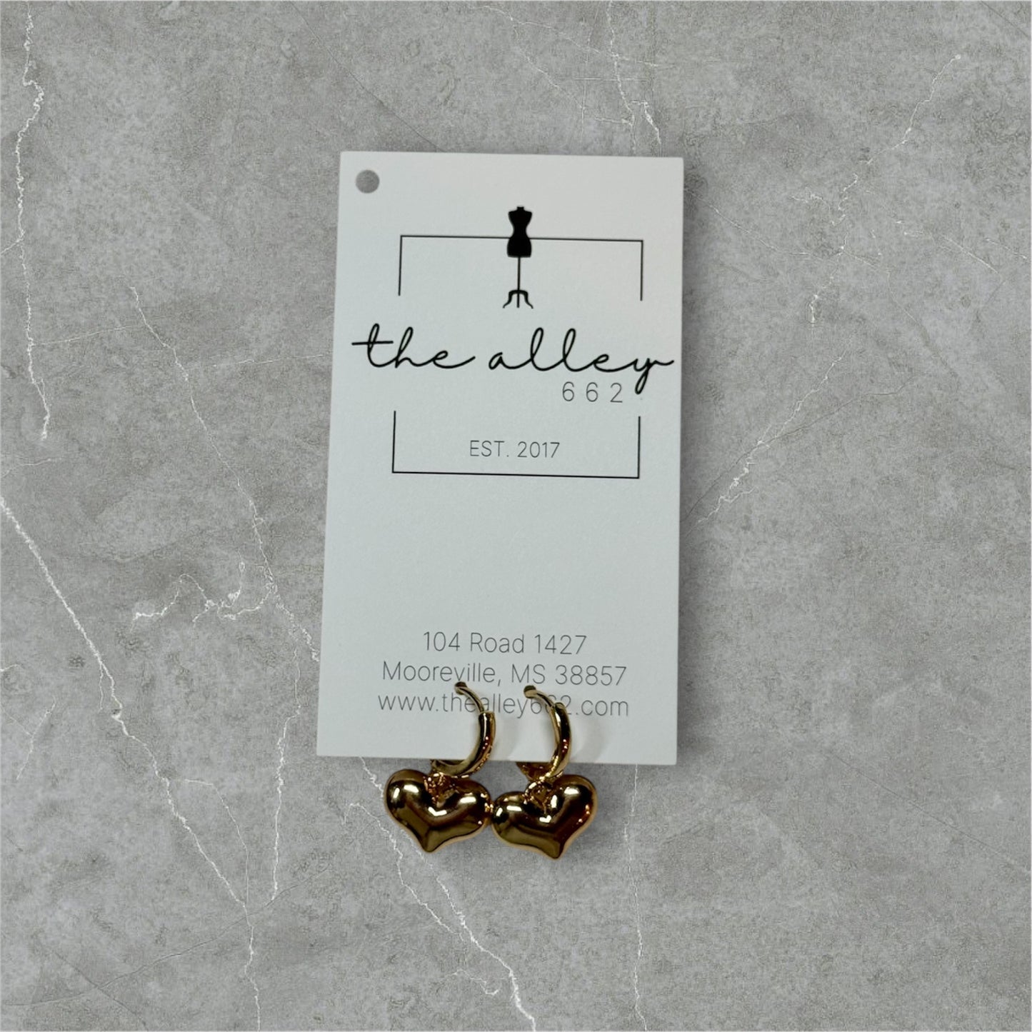 Heart Huggie Earrings