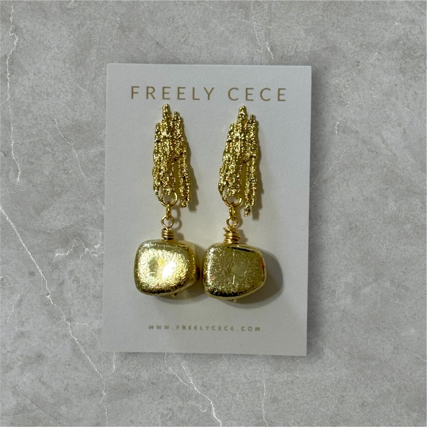 Block Dangle Earrings