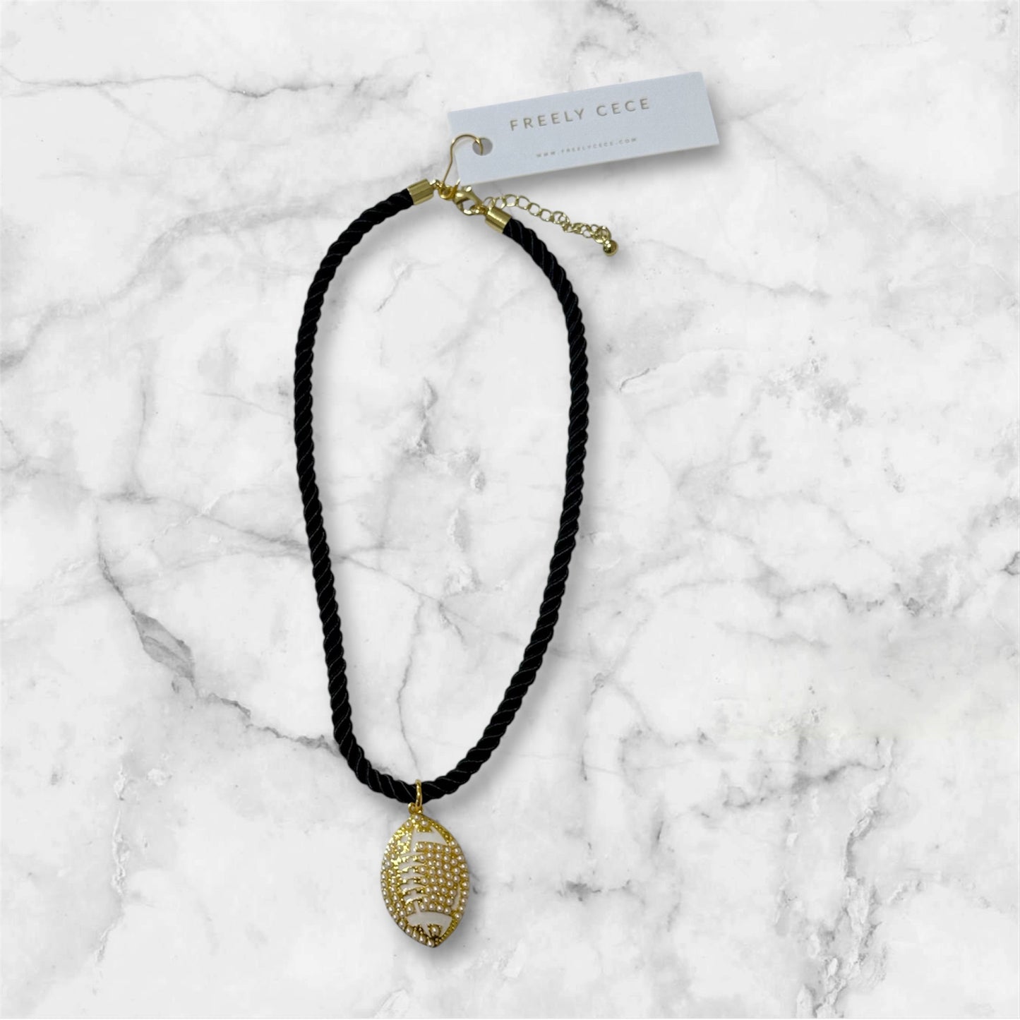 Pearl Football Rope Necklace