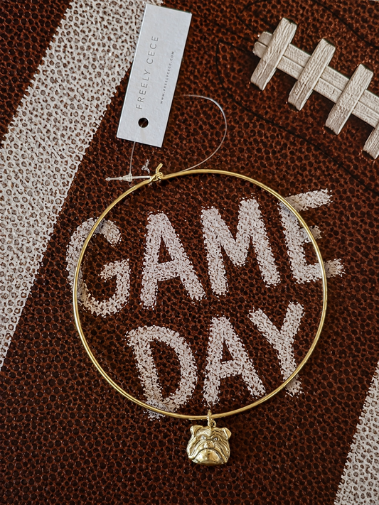 Gold Bulldog Collar Necklace
