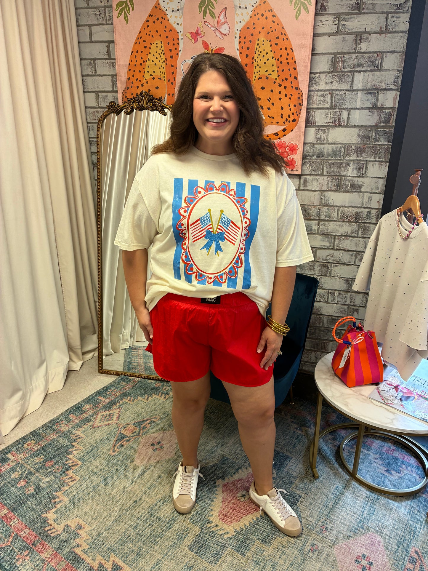 Curvy All-American Charm Tee