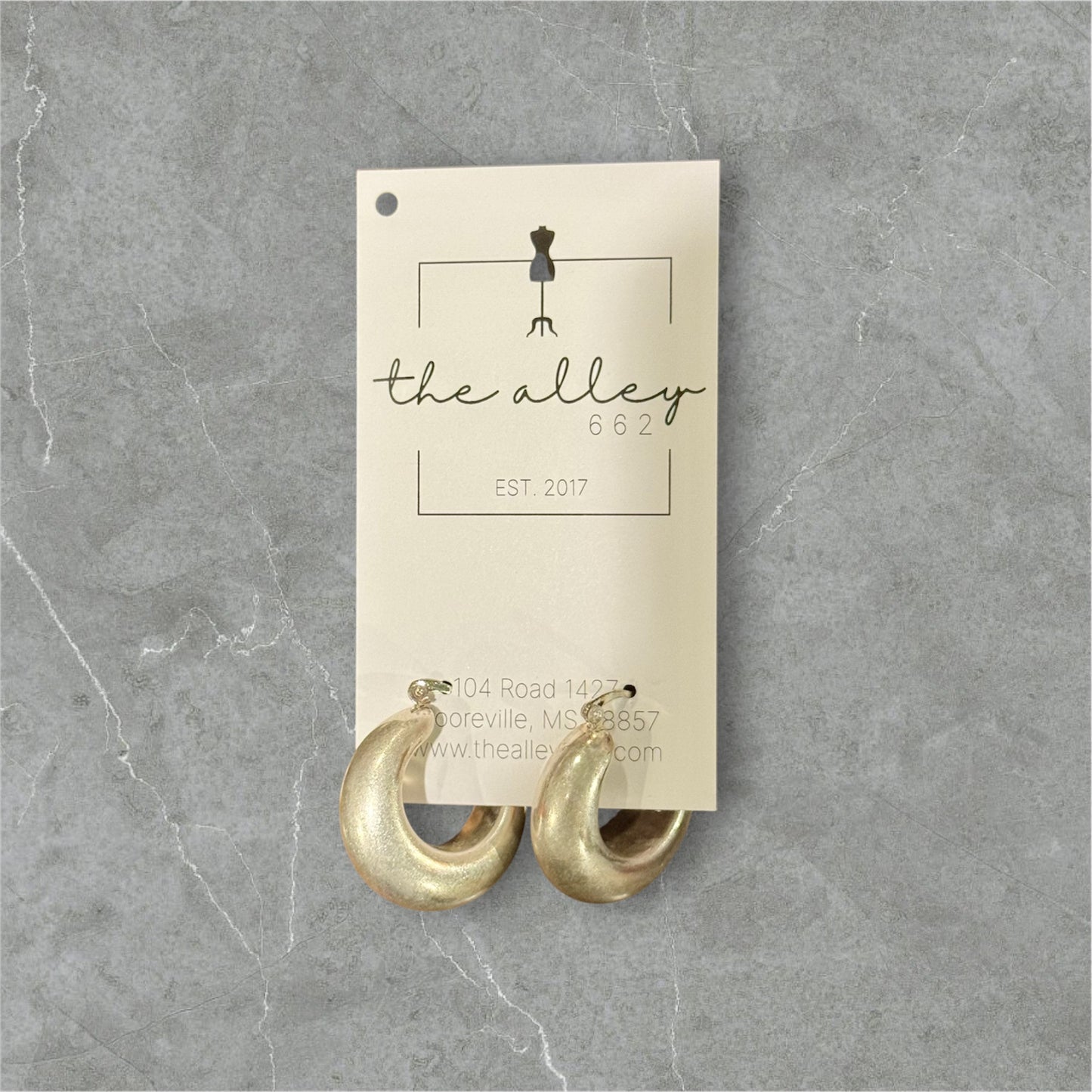 Muted Silver Hoop