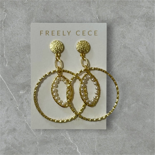 Pearl Hoop Earrings