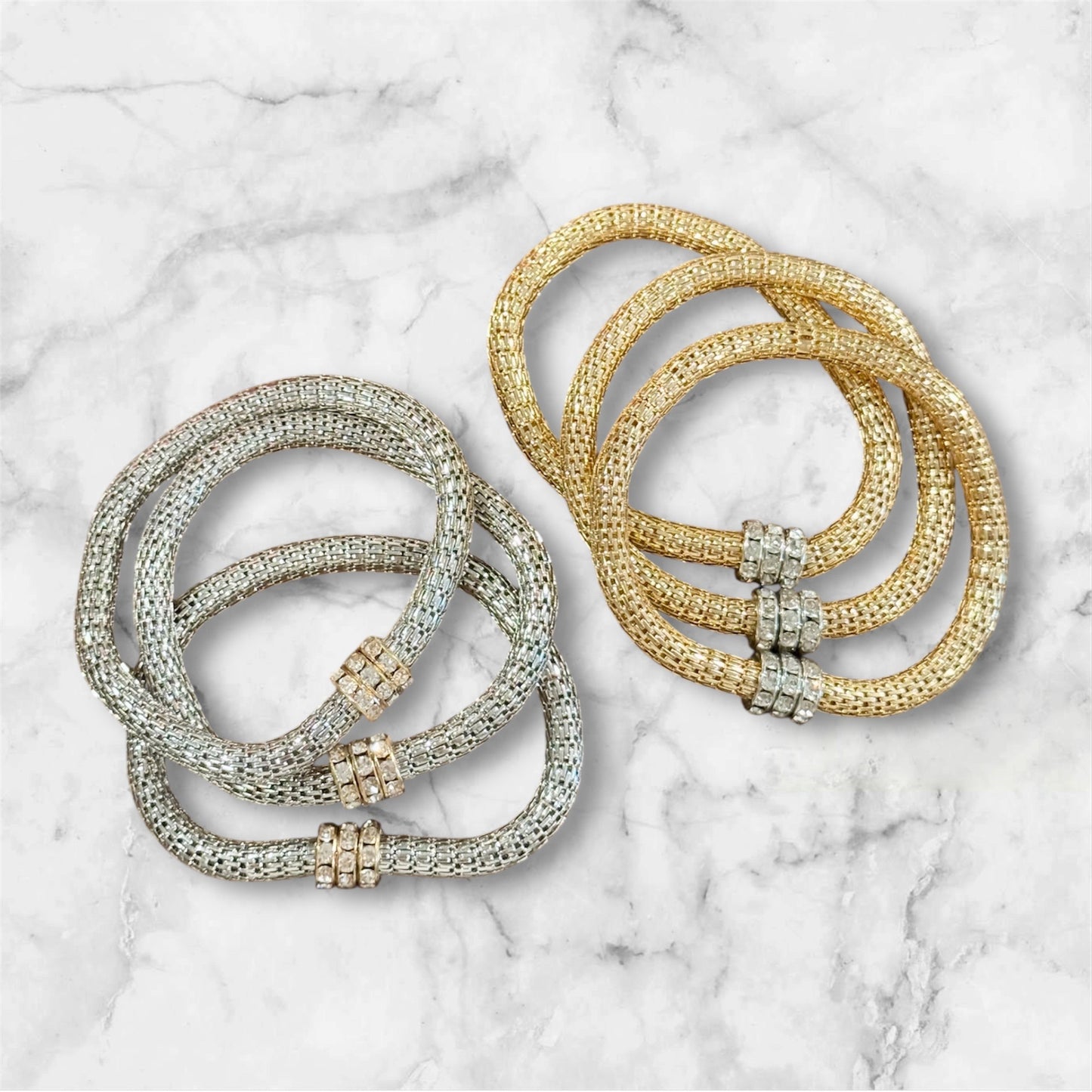 Mesh Bracelet Stacks