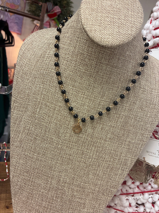 Paw Print Beaded Necklace