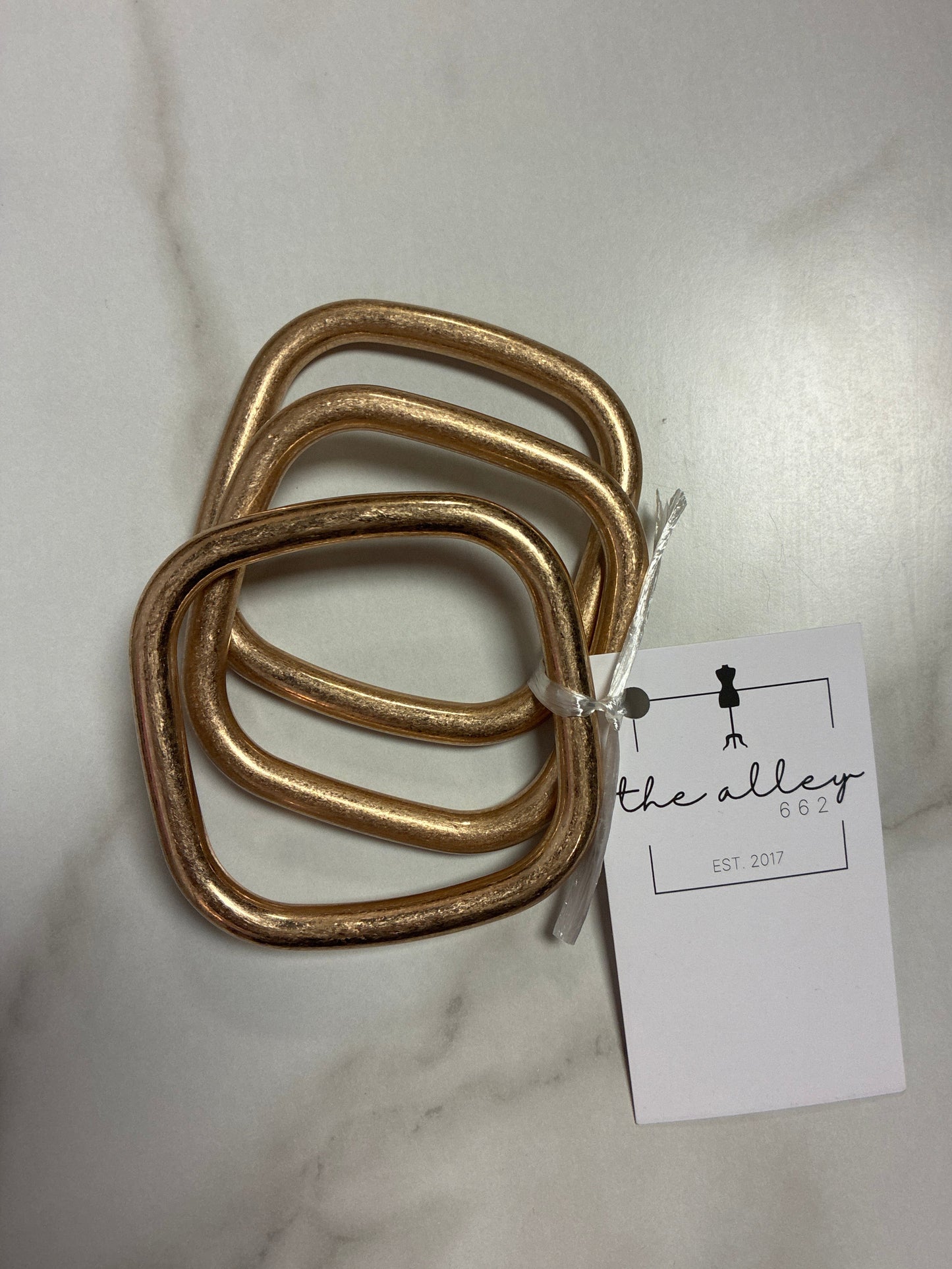 Square Gold Bangles