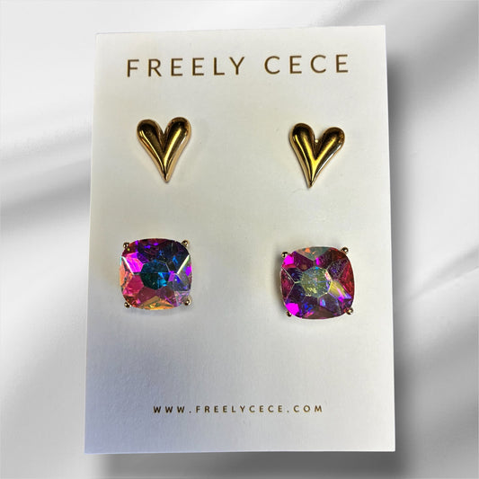 Diamonds Love Stud Earings
