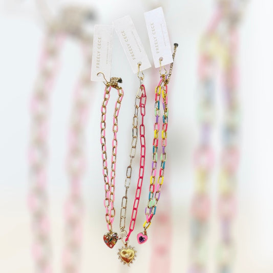 Enamel Valentine's Necklaces