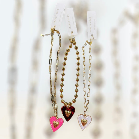 Tortoise Heart Necklaces