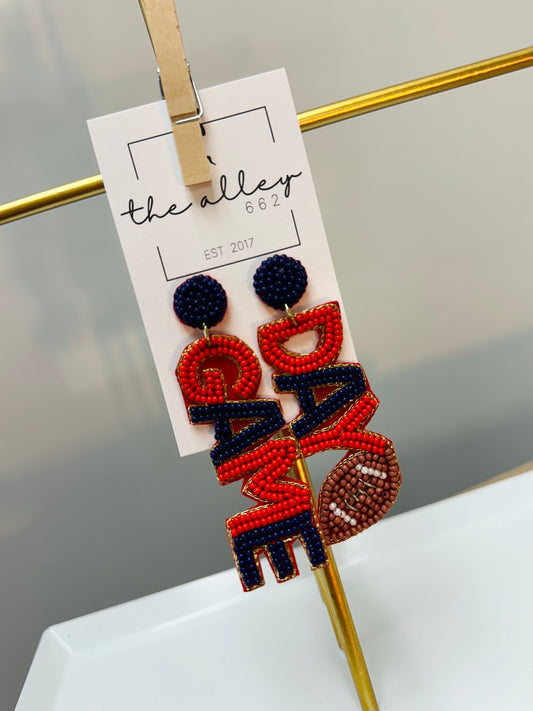 Rebel Game Day Beaded Earring