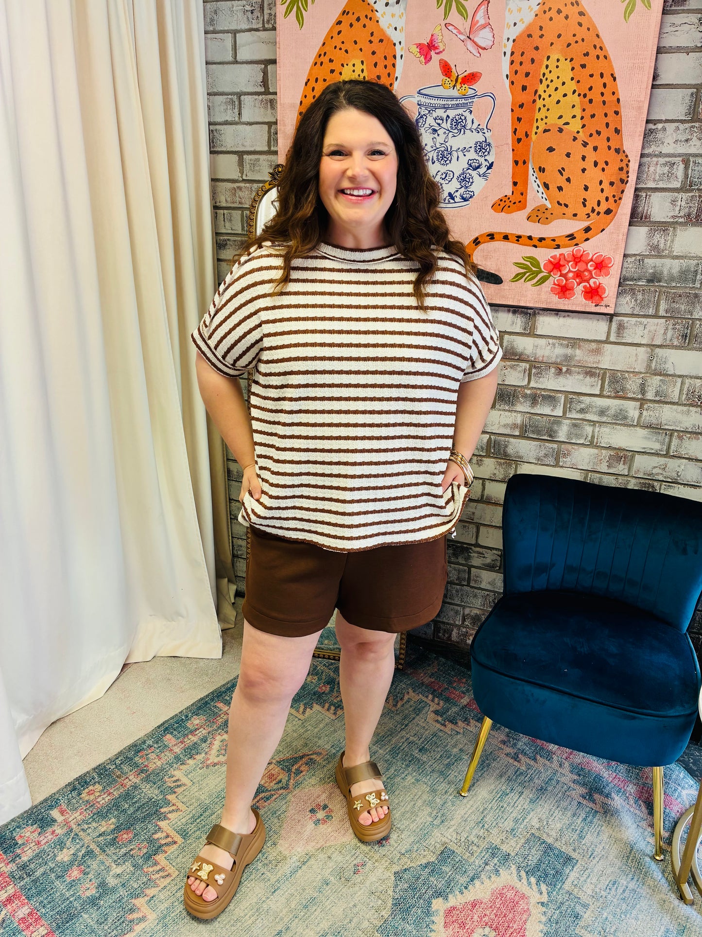 Curvy Sweet Stripe Top