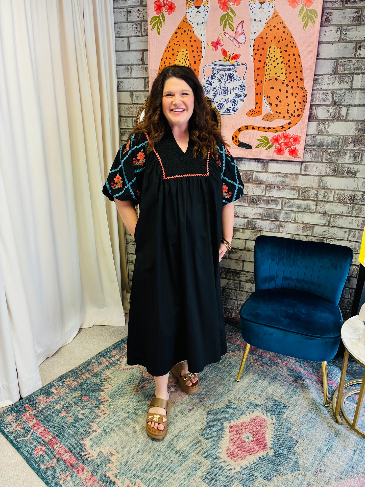 Curvy Stacy Midi Dress