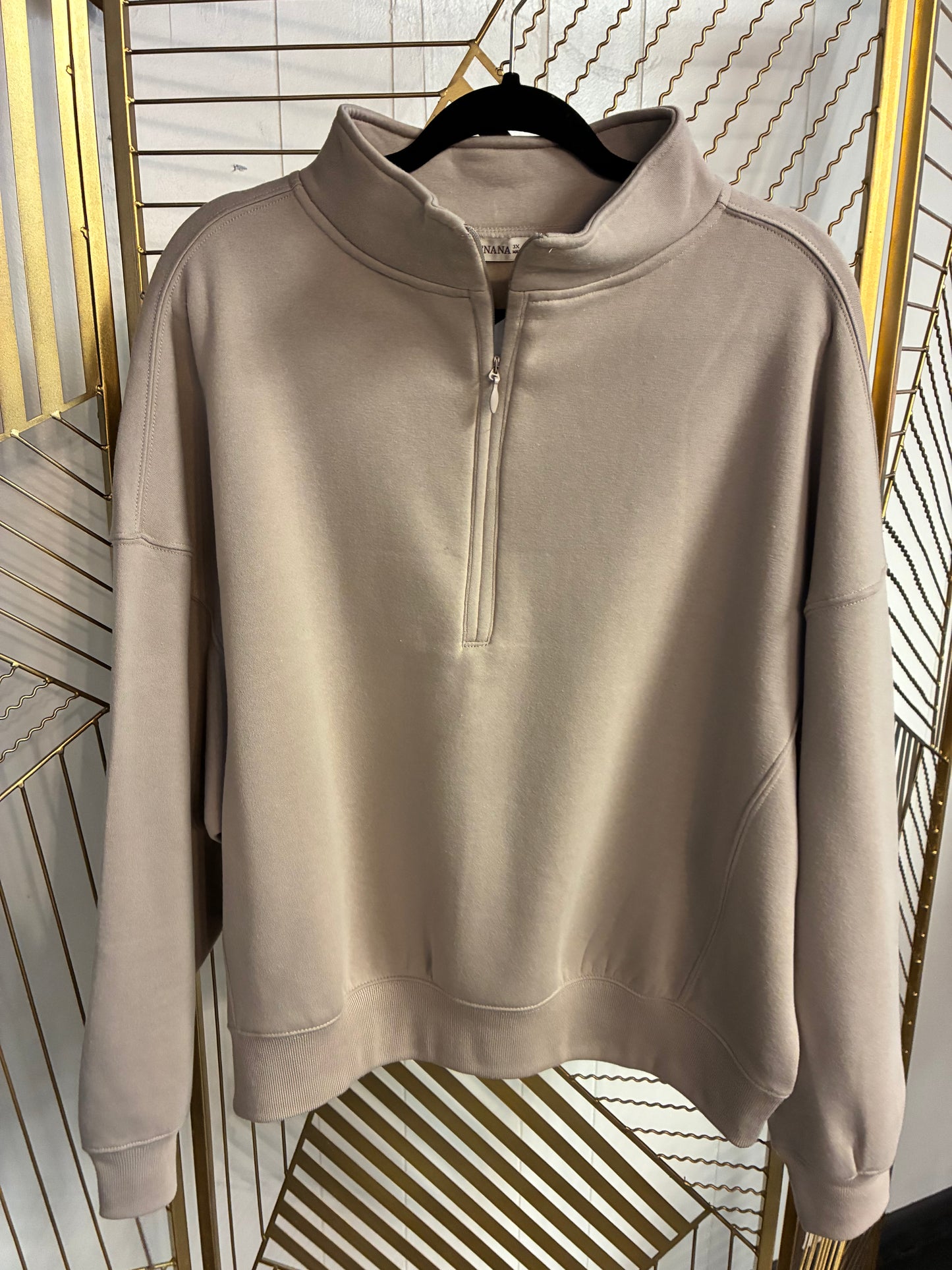 Curvy Quarter Zip Pullover