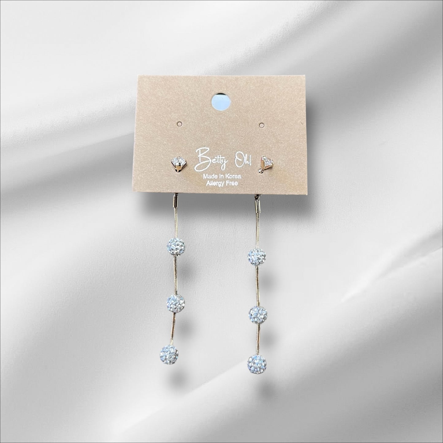 Triple Sparkle Drop Earrings