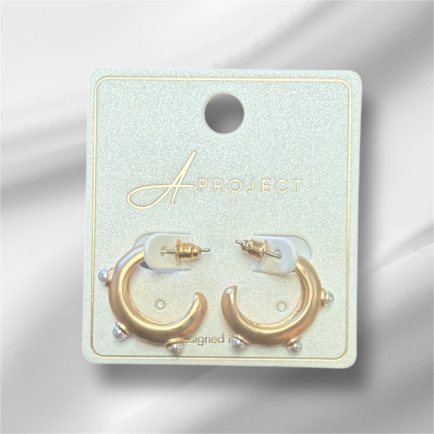 Pearl Studded Hoop