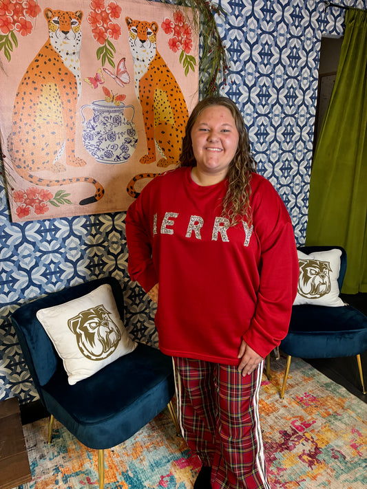 Curvy Plaid Track Pants