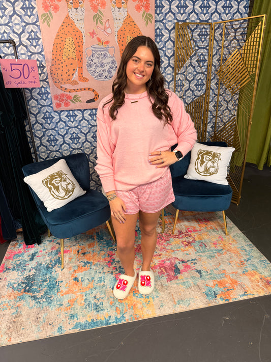 Pink Heart Sleep Shorts