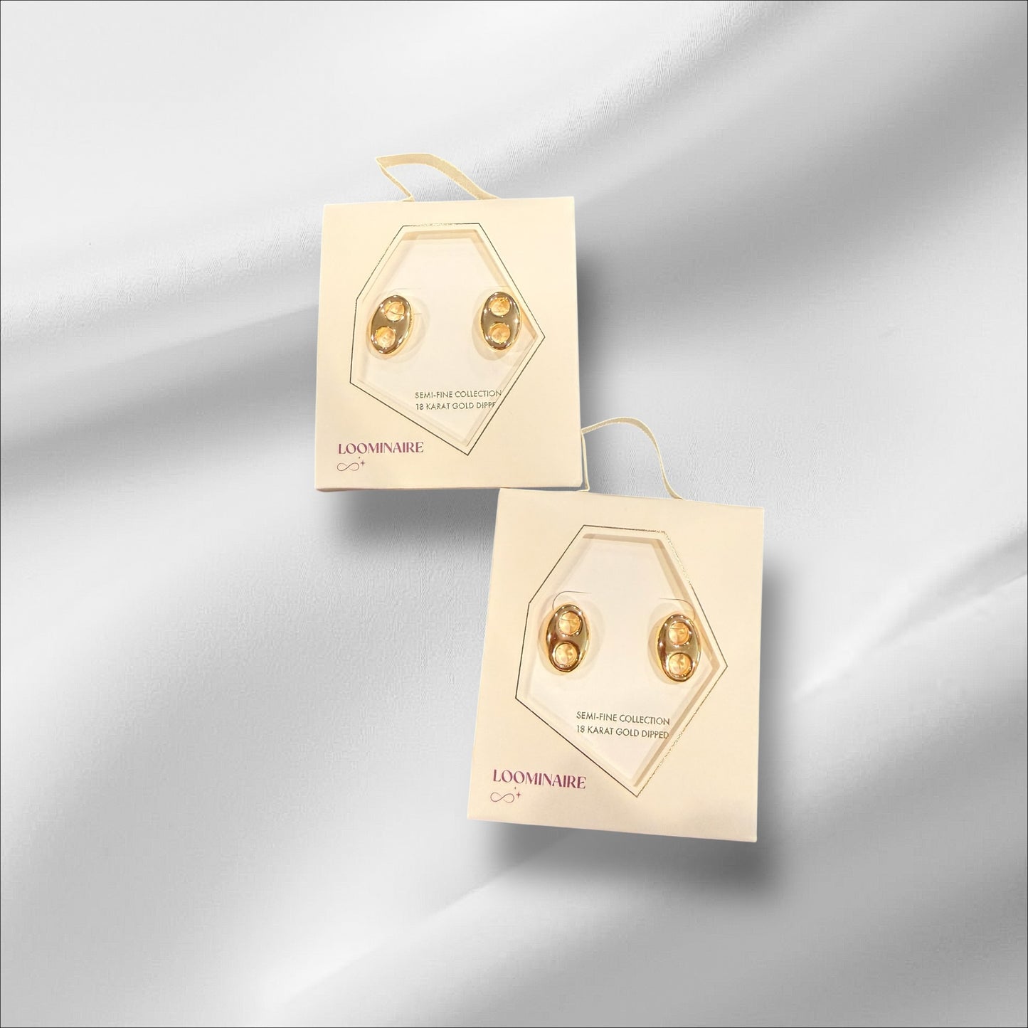 Gold Bottle Cap Earrings