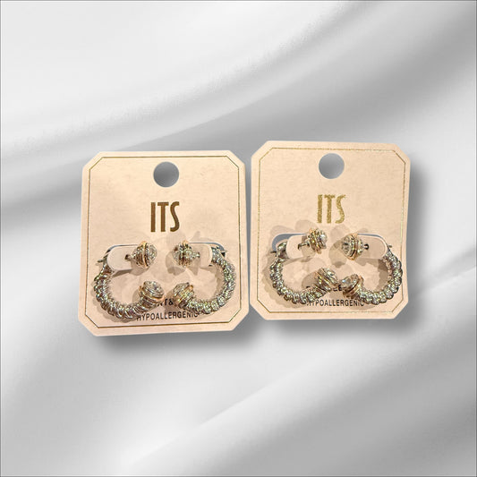 Mixed Metal Small Hoops