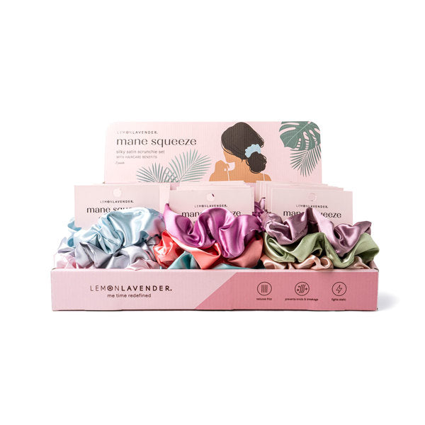 Mane Squeeze Silky Satin Scrunchie Set