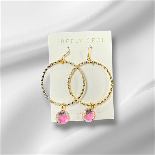 Circle Iradecent Earrings