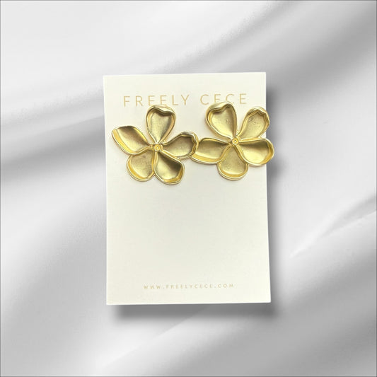 Gold Flower Studs