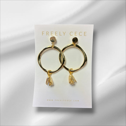 Gold Circle Earrings