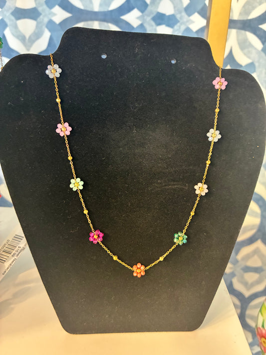 Multicolor Flower Necklaces