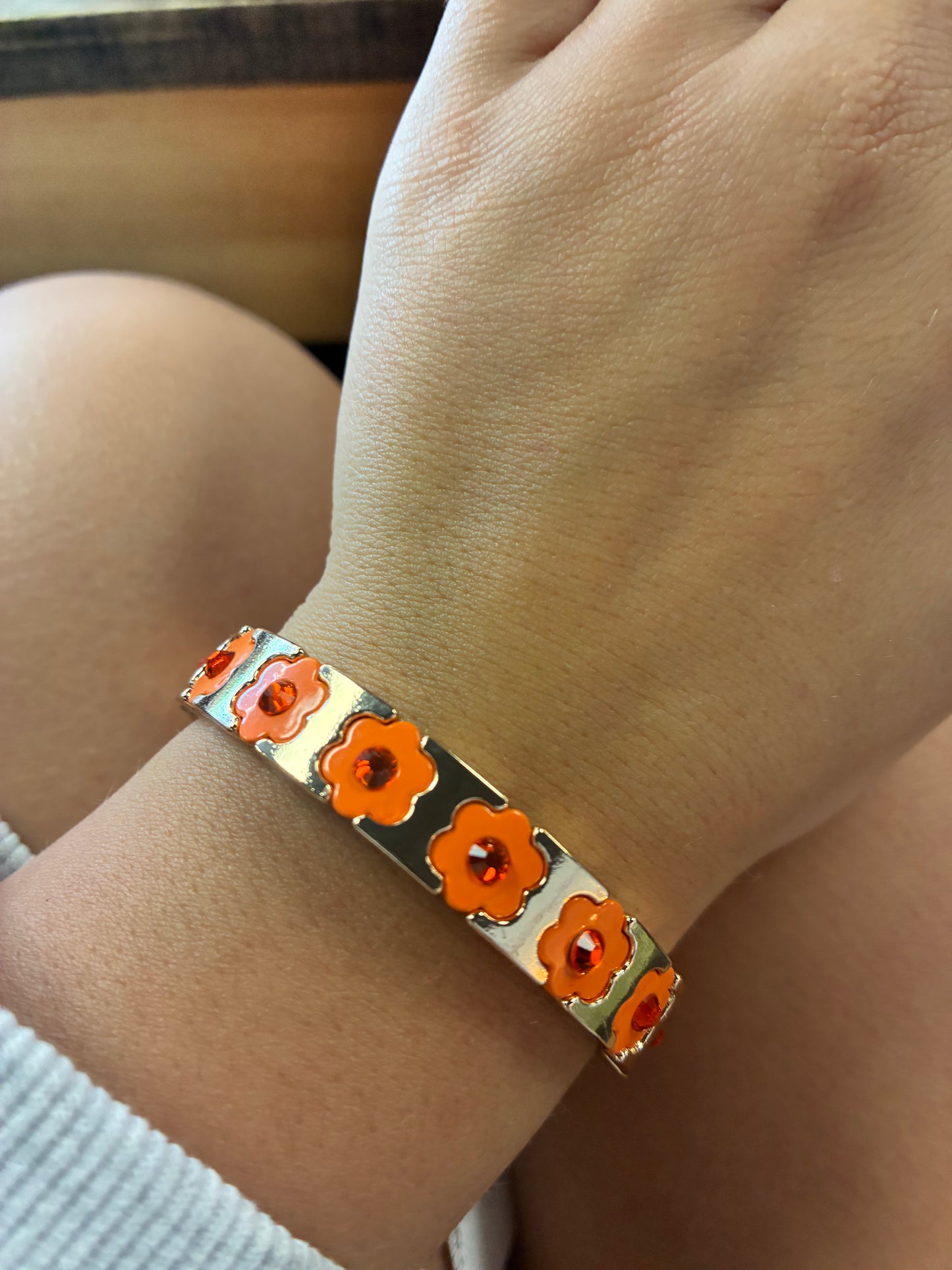 Flower Enamel Bracelets
