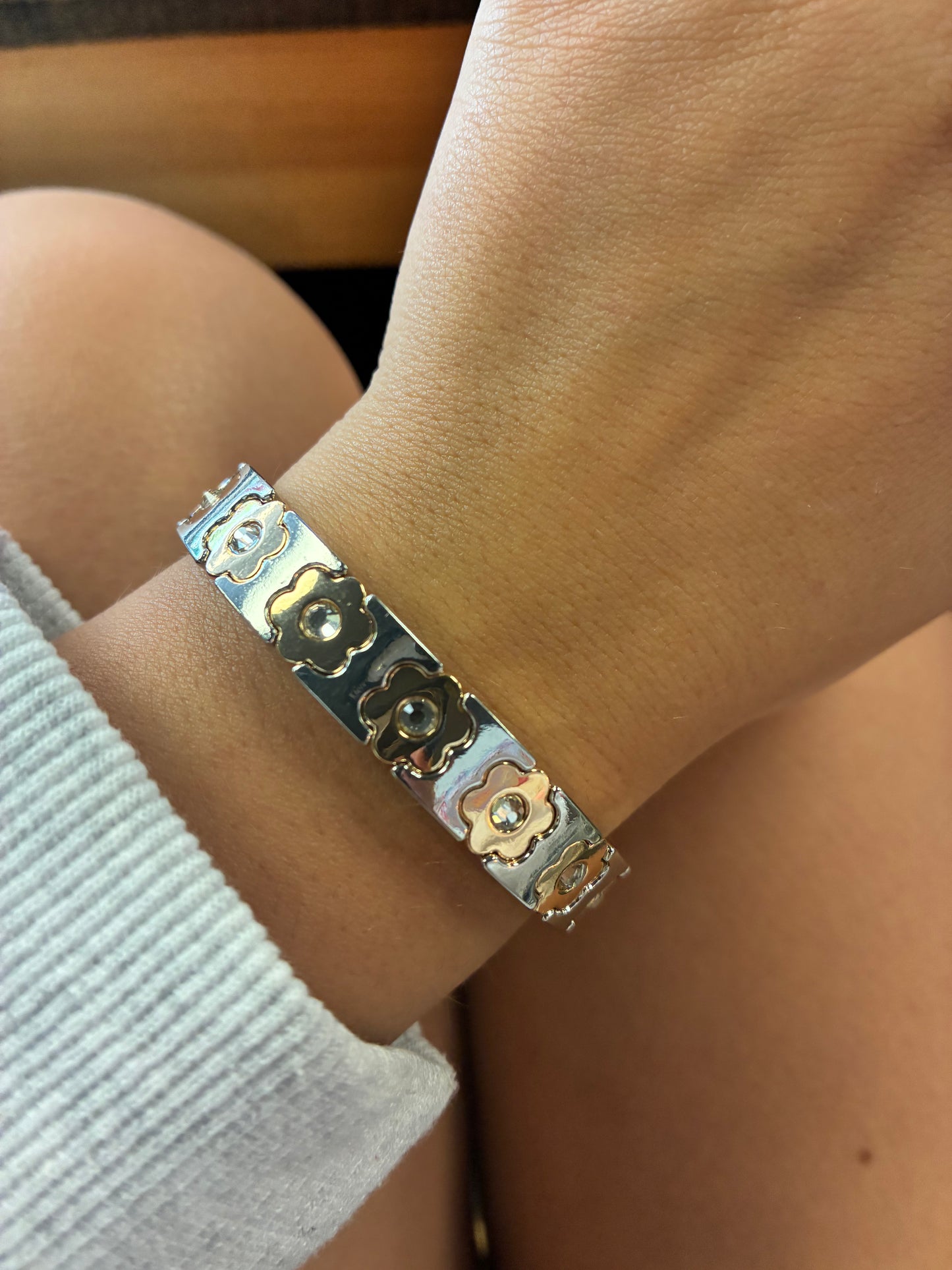 Flower Enamel Bracelets