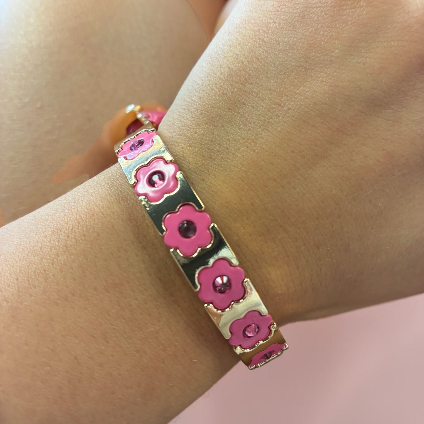Flower Enamel Bracelets