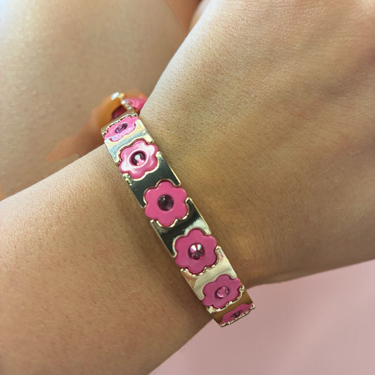 Flower Enamel Bracelets
