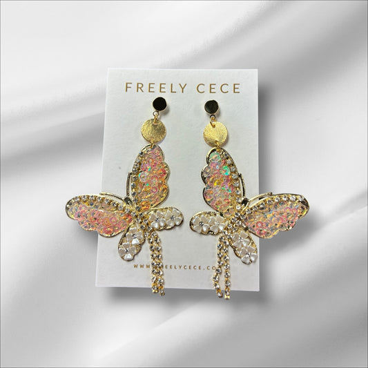 Sequin Butterfly Earrings